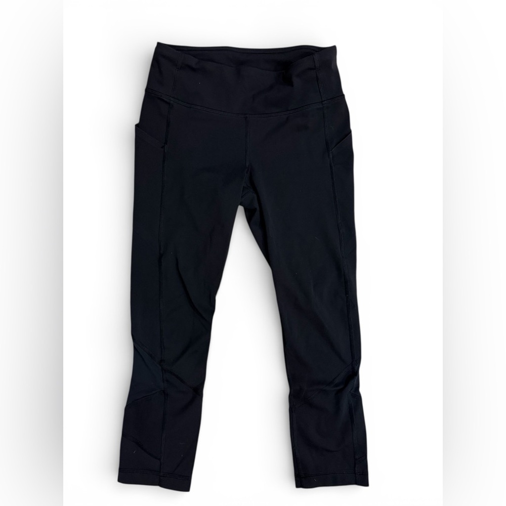 Lululemon Pace Rival Crop 22" Black Luxtreme Leggings Size 4
